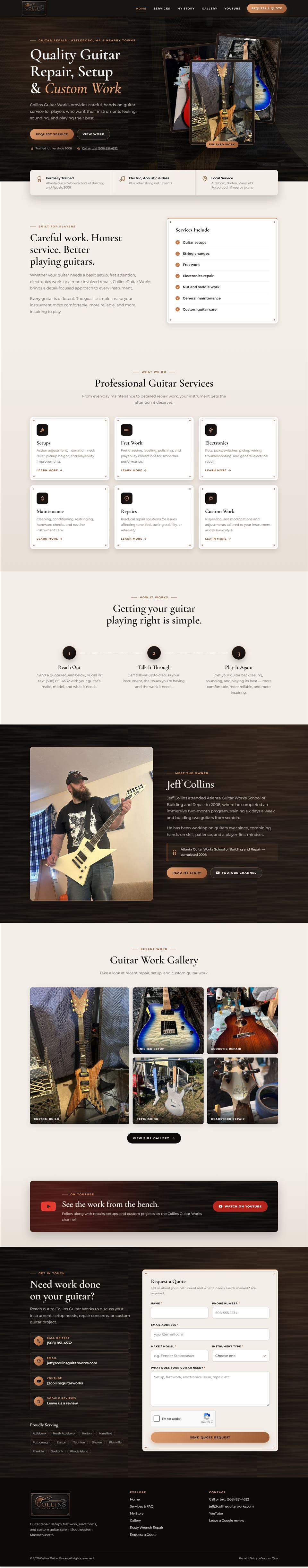 Collins Guitar Works home page